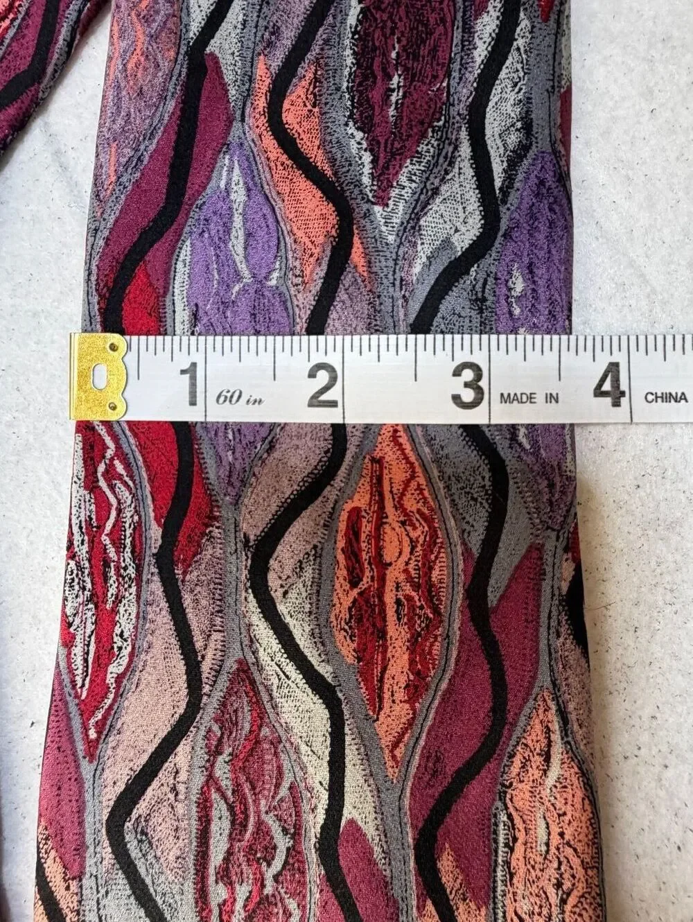Vintage Coogi Australian 90s Colorful Abstract Pattern Designer Tie